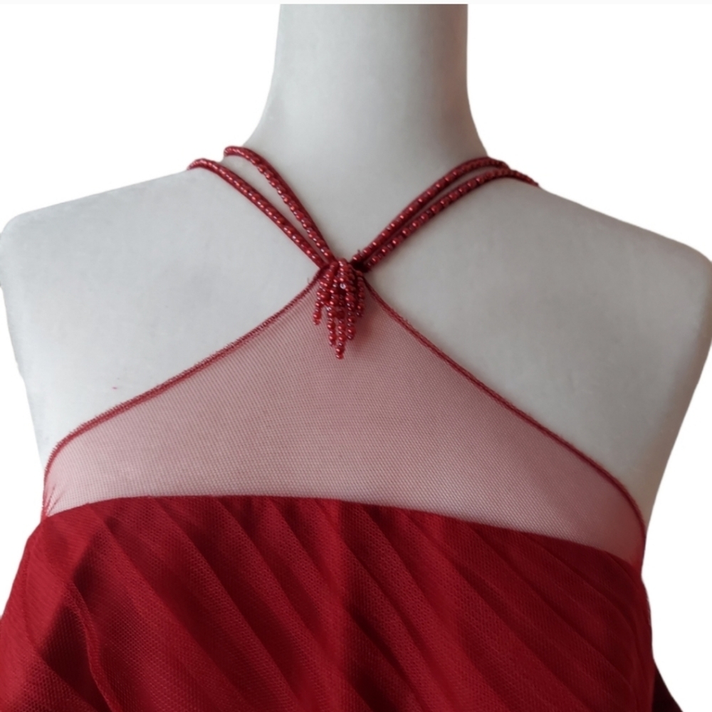 NWT Alfred Angelo Boho Valentine Red Lined Gown. - Picture 10 of 11